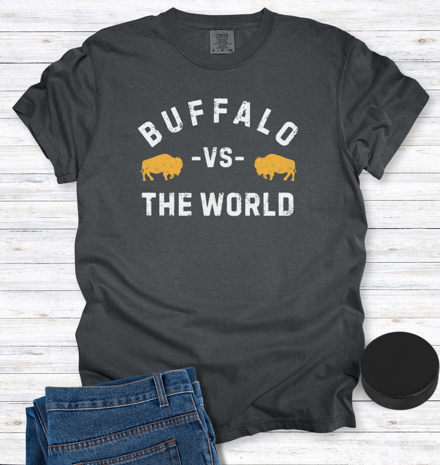 Buffalo Vs The World Blue and Gold T-Shirt