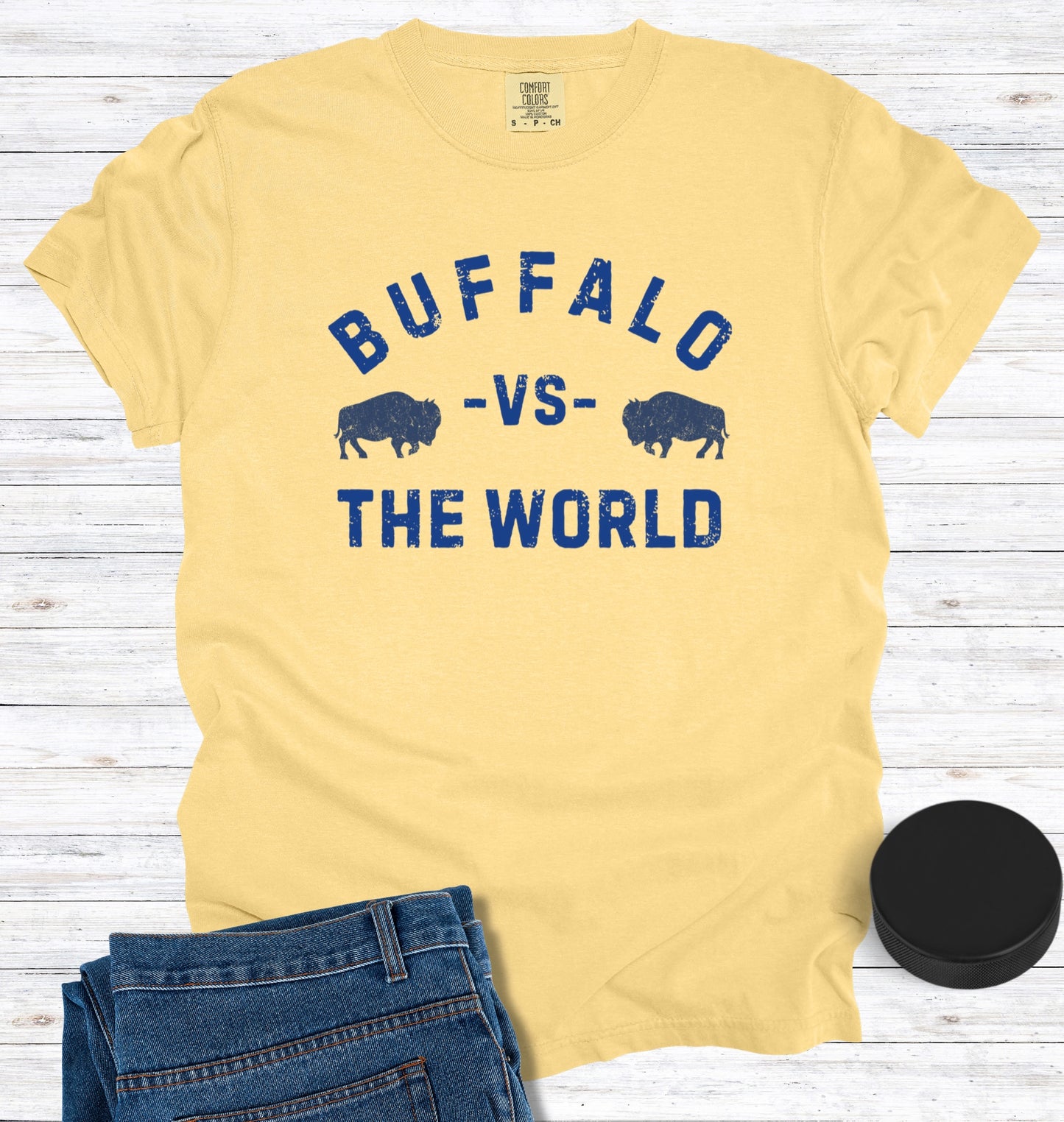 Buffalo Vs The World Blue and Gold T-Shirt