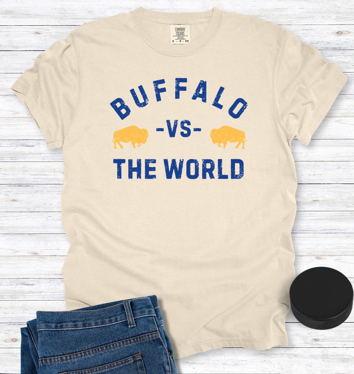 Buffalo Vs The World Blue and Gold T-Shirt