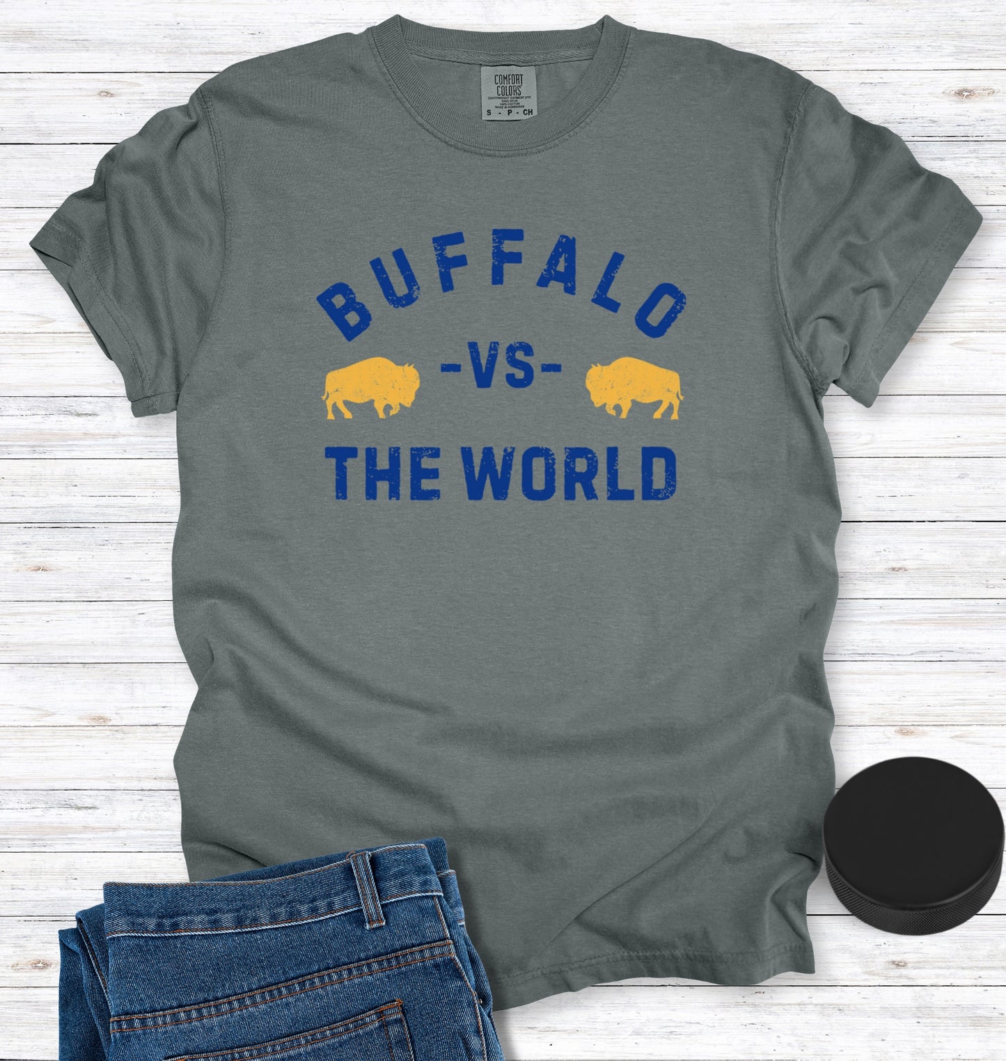 Buffalo Vs The World Blue and Gold T-Shirt