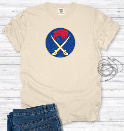 Buffalo Football and Hockey Fans Distressed Graphic T-Shirt
