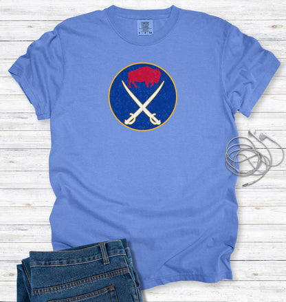 Buffalo Football and Hockey Fans Distressed Graphic T-Shirt