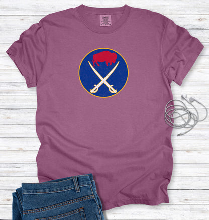 Buffalo Football and Hockey Fans Distressed Graphic T-Shirt