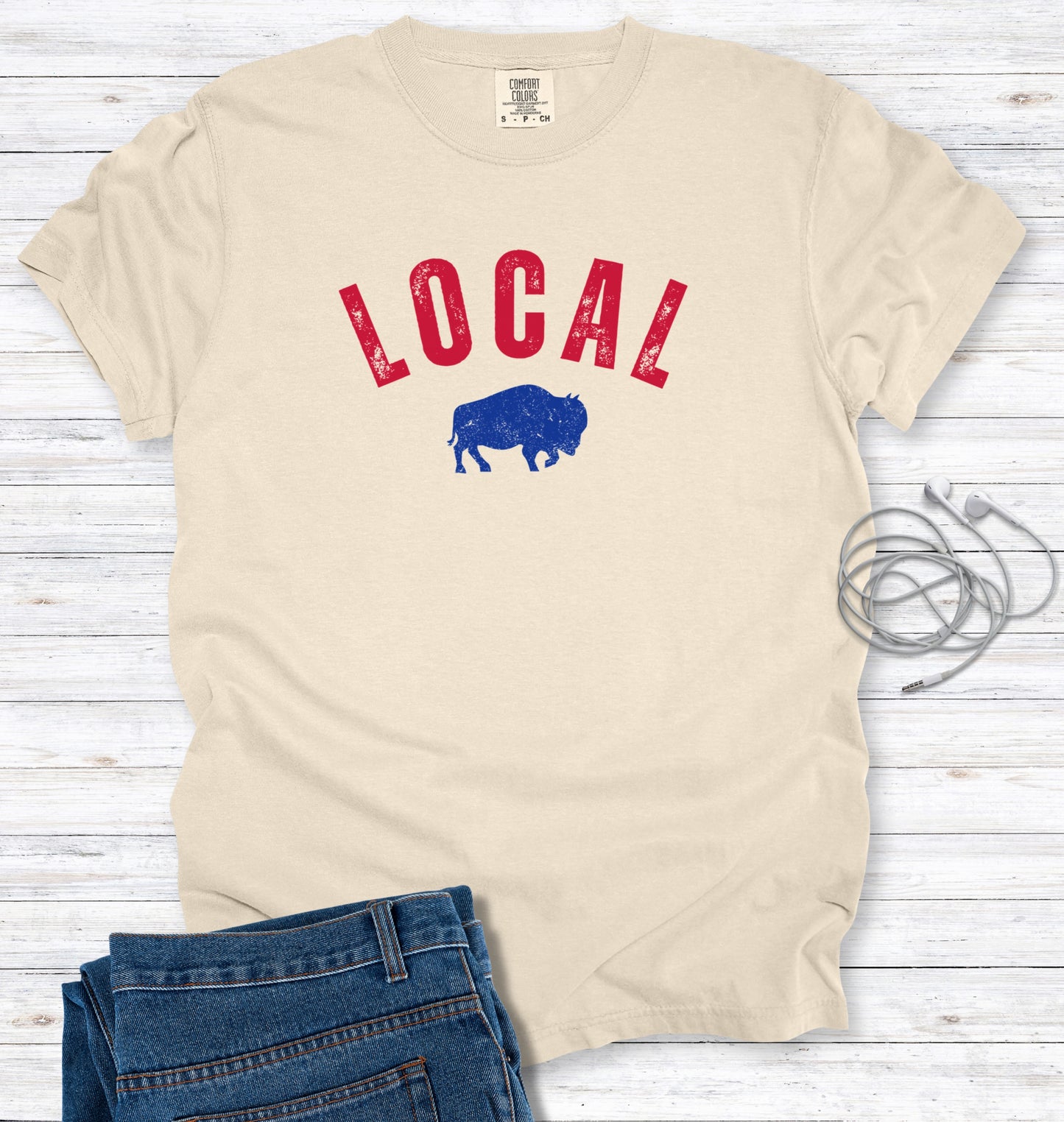 LOCAL Buffalo Vintage Distressed Graphic T-Shirt