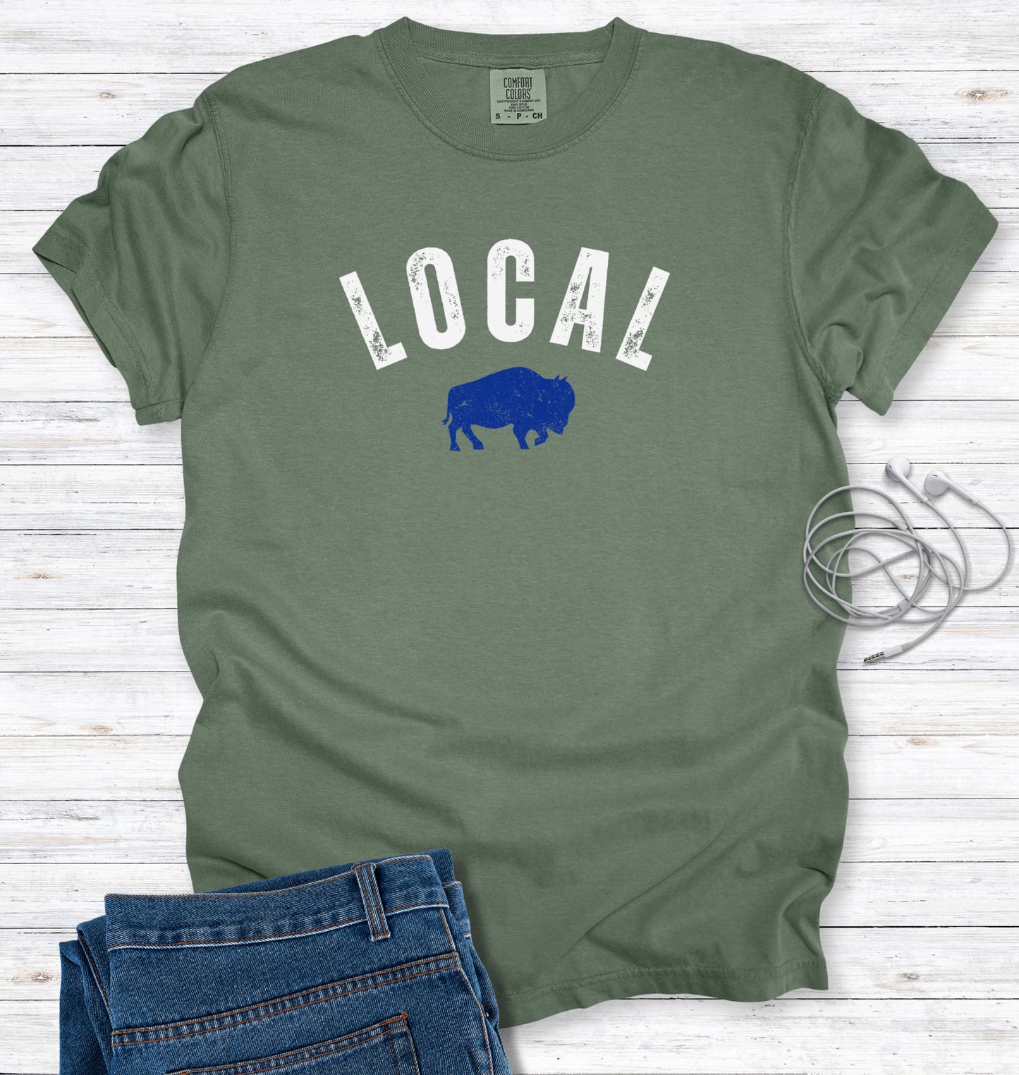 LOCAL Buffalo Vintage Distressed Graphic T-Shirt