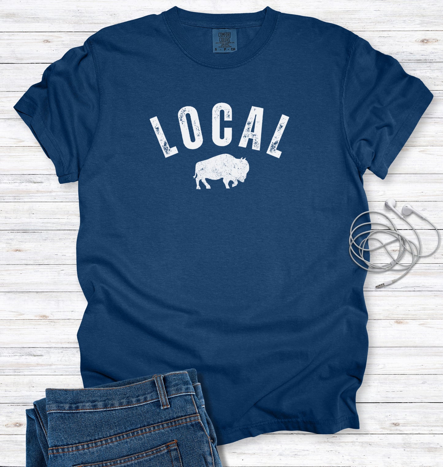 LOCAL Buffalo Vintage Distressed Graphic T-Shirt