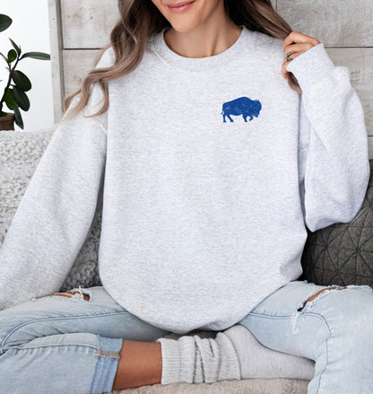 Subtle Buffalo Crew Neck Sweatshirt