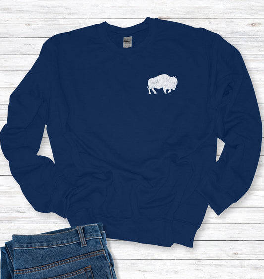Subtle Buffalo Crew Neck Sweatshirt