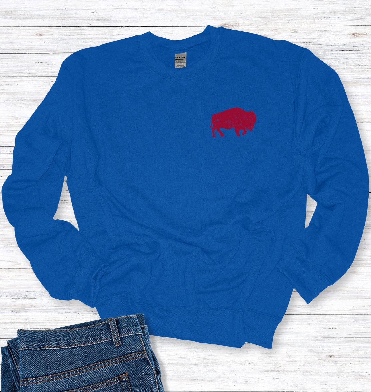 Subtle Buffalo Crew Neck Sweatshirt