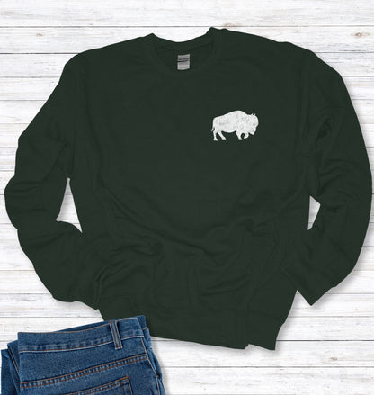 Subtle Buffalo Crew Neck Sweatshirt
