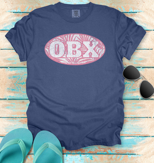 OBX Pink Palms Vintage Graphic T-shirt