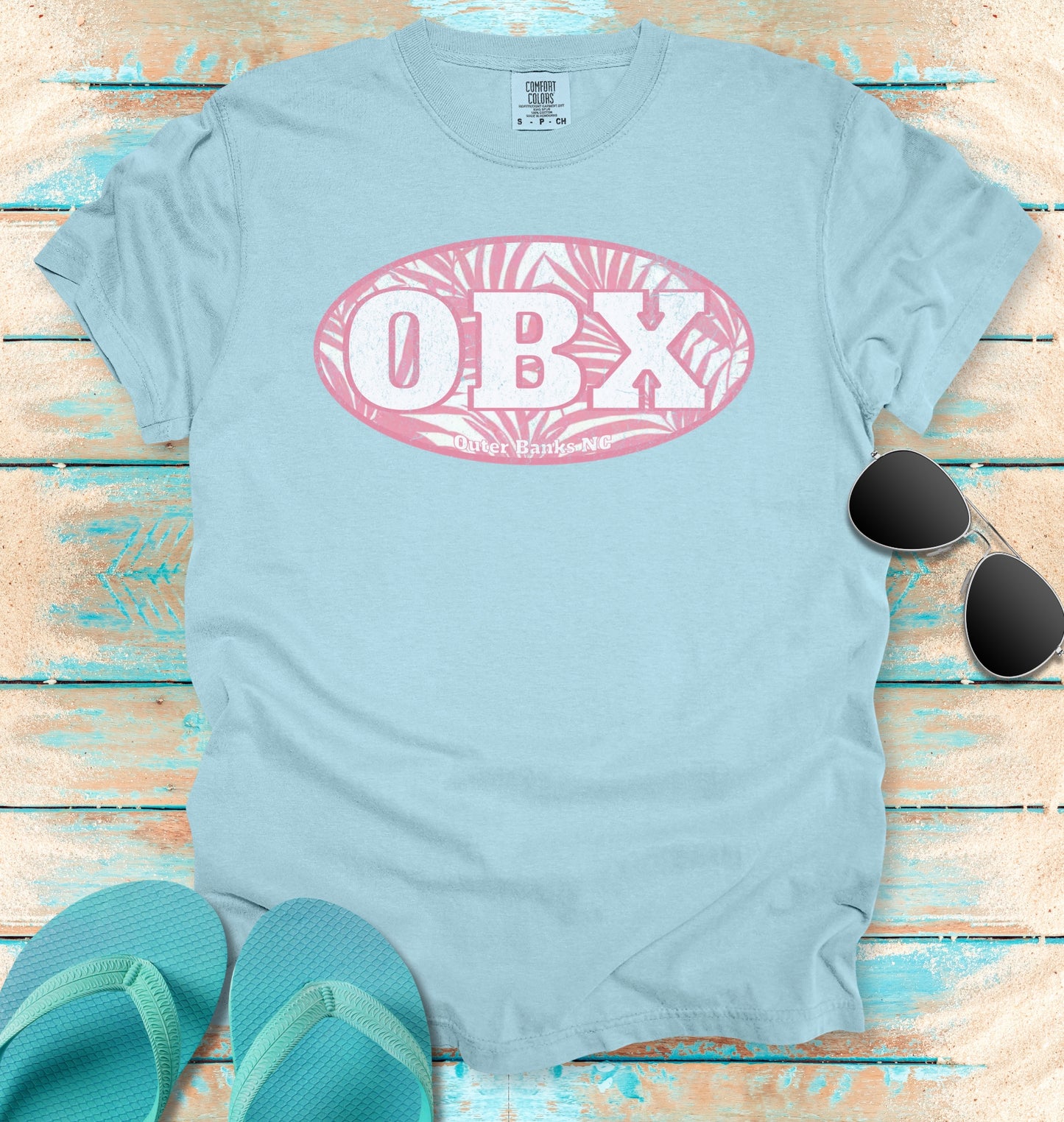OBX Pink Palms Vintage Graphic T-shirt