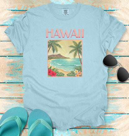 Vintage Hawaii Travel Poster Graphic T-Shirt