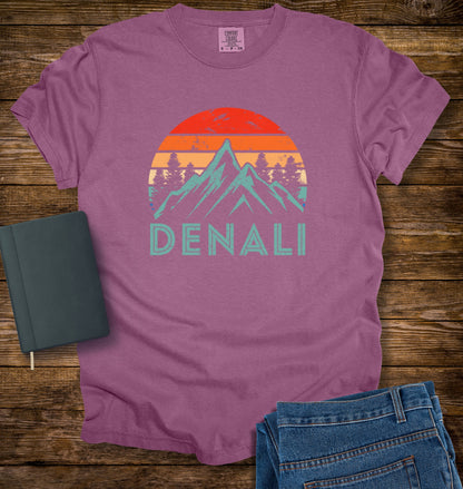Denali Mountain Retro Graphic T-shirt