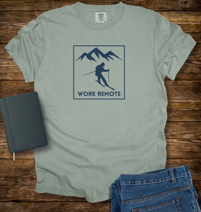 Skiing Work Remote T-shirt