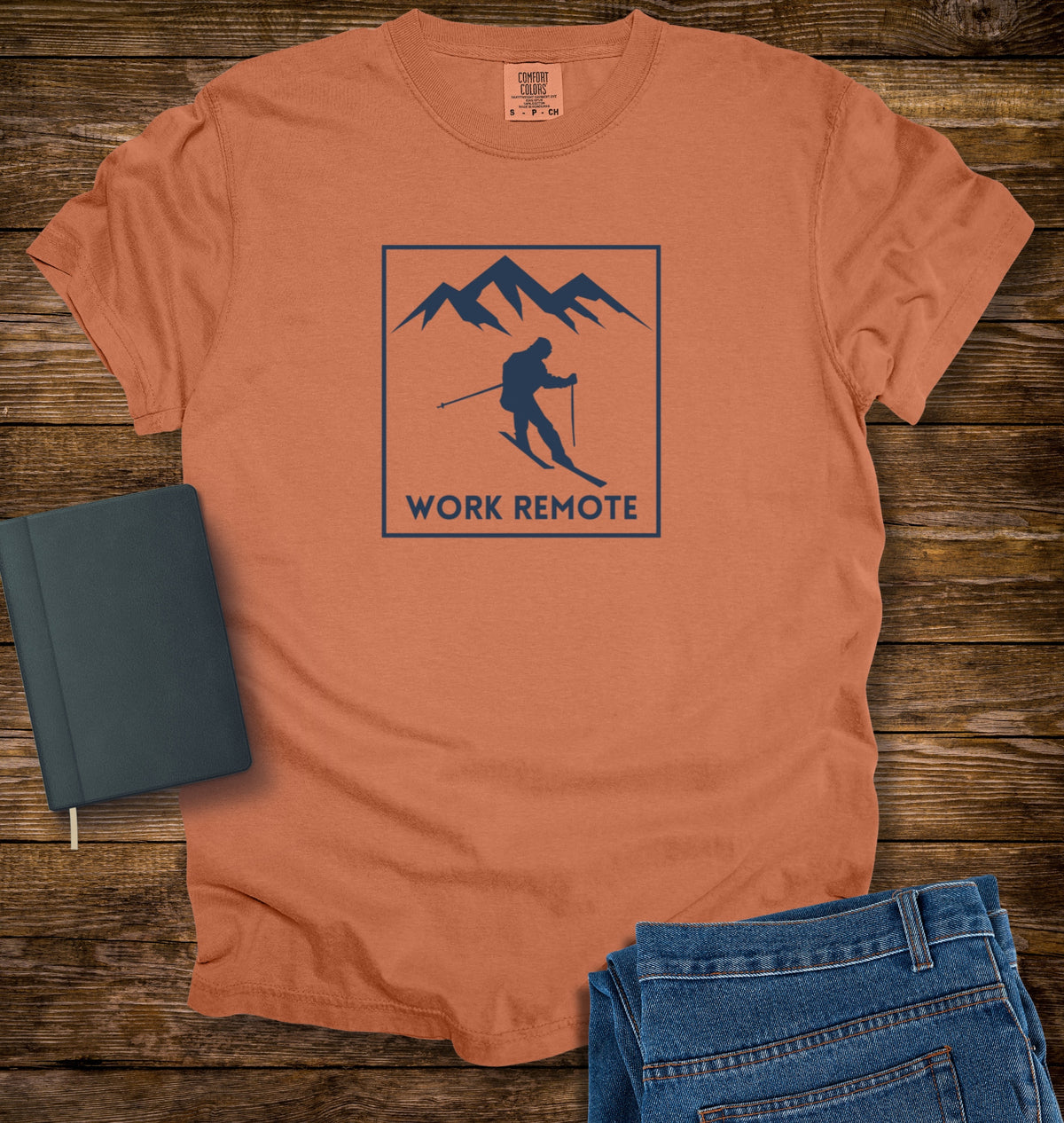 Skiing Work Remote T-shirt