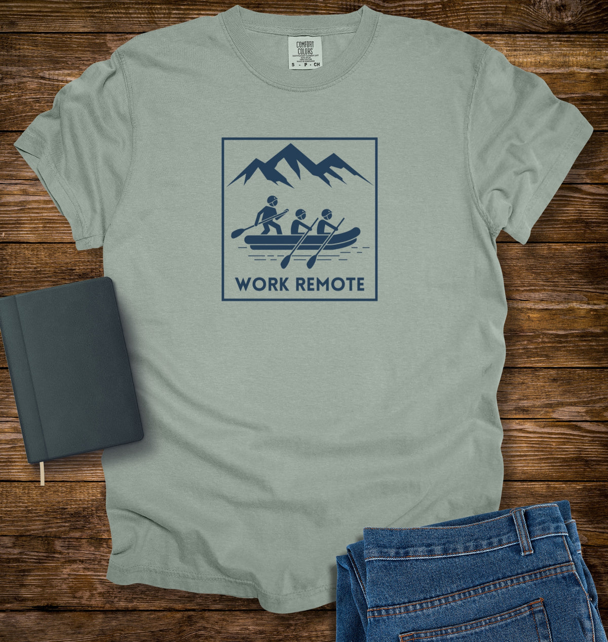 Rafting Funny Work Remote T-shirt
