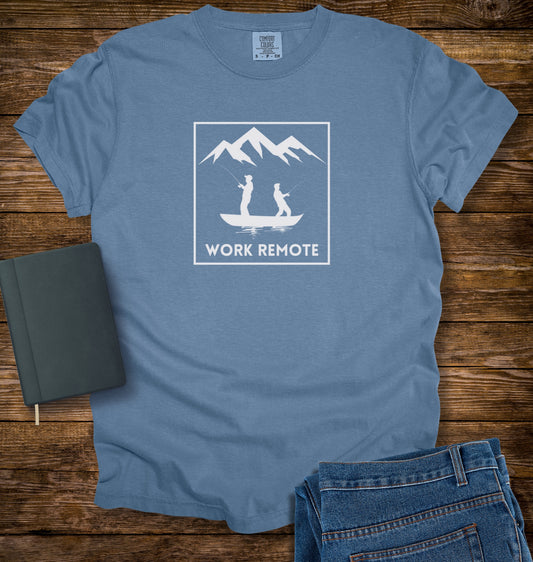 Fishing Work Remote T-shirt