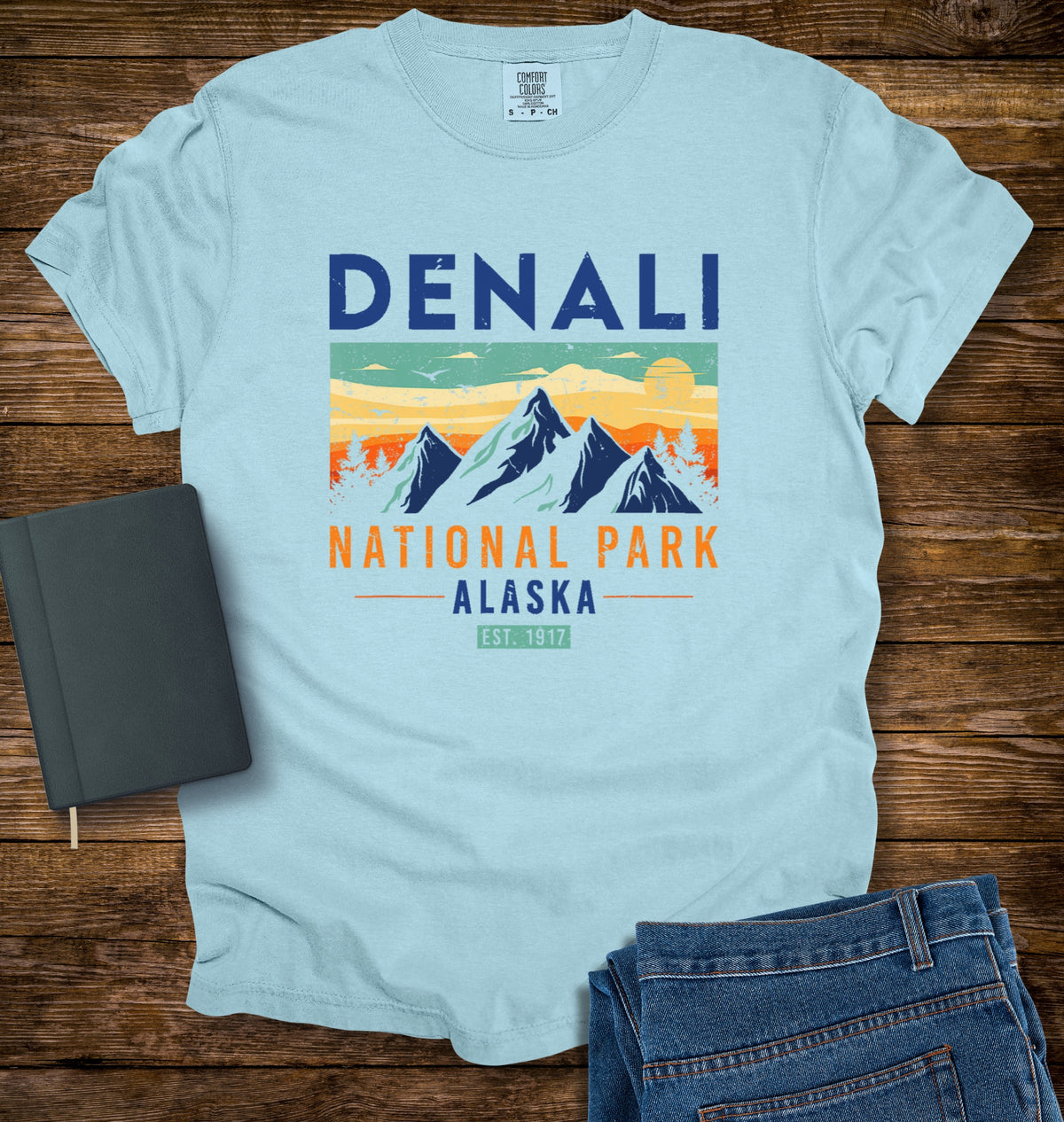 Denali National Park Alaska 1917 Retro T-shirt