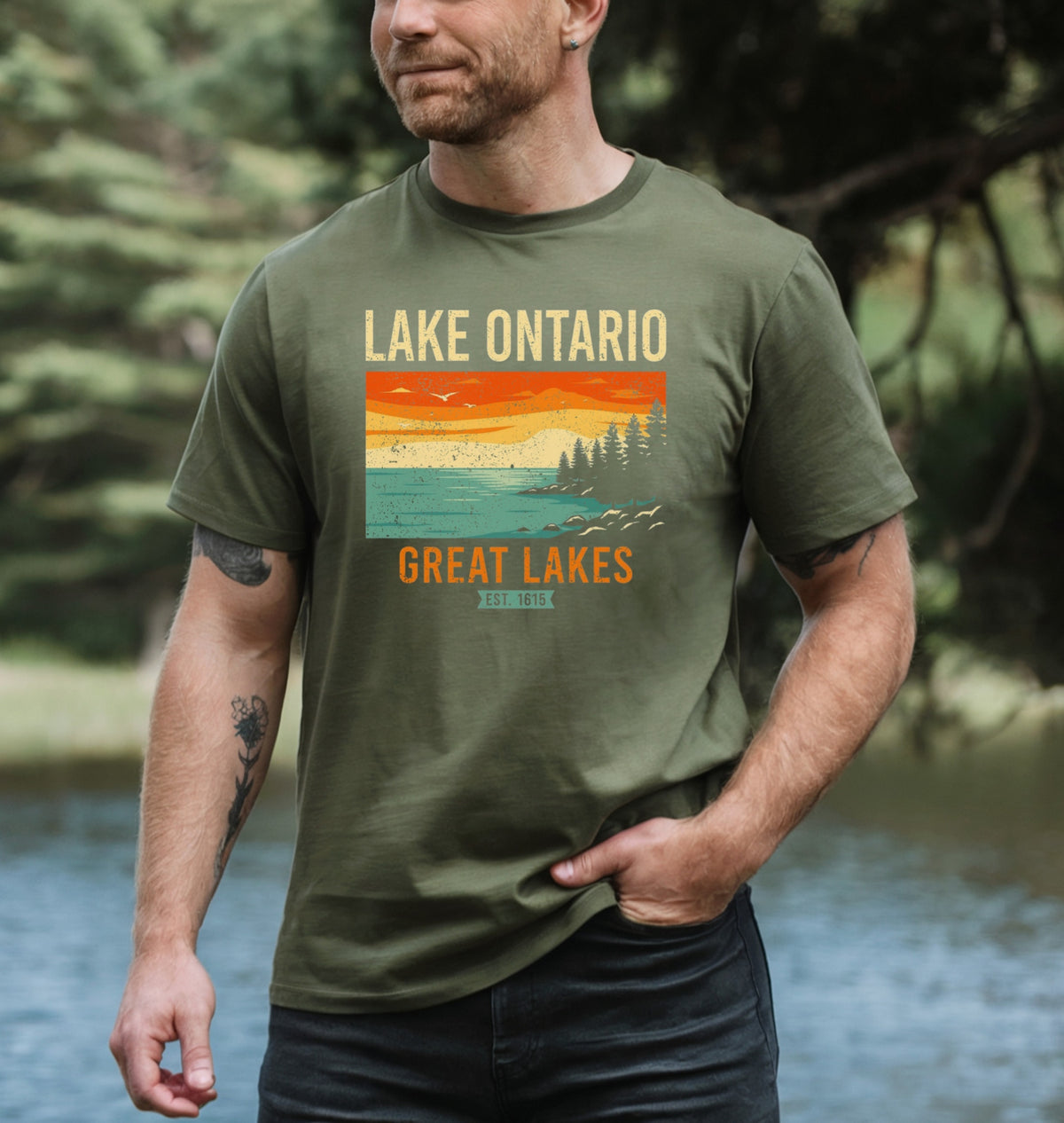 Lake Ontario Retro T-shirt