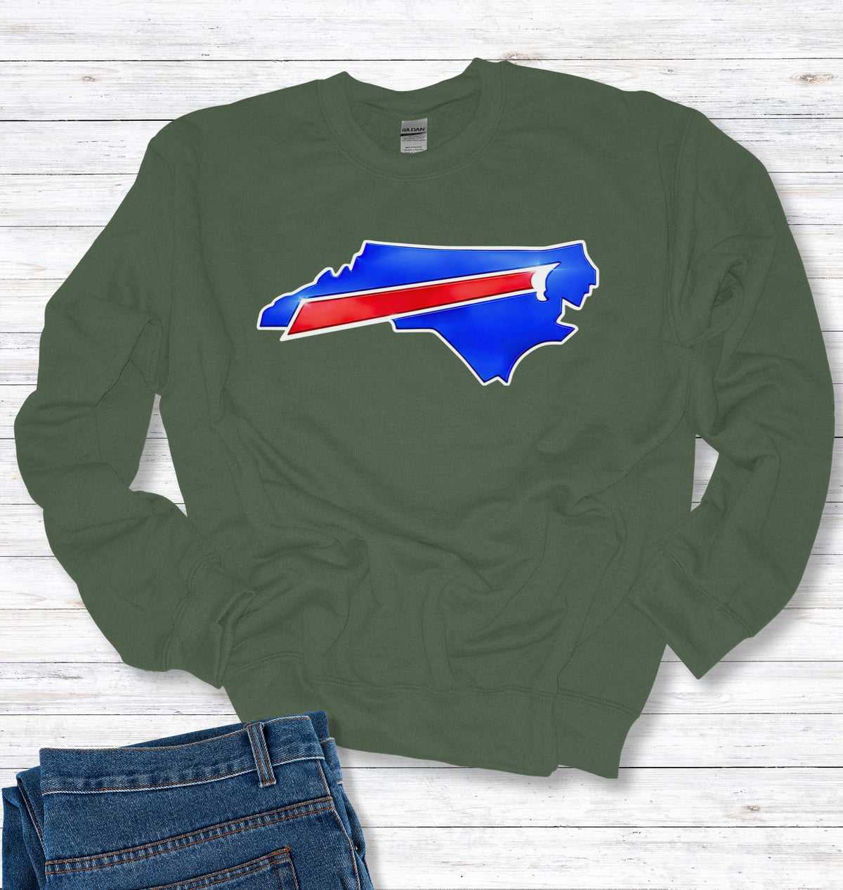North Carolina Buffalo Fans Crew Neck Sweatshirt