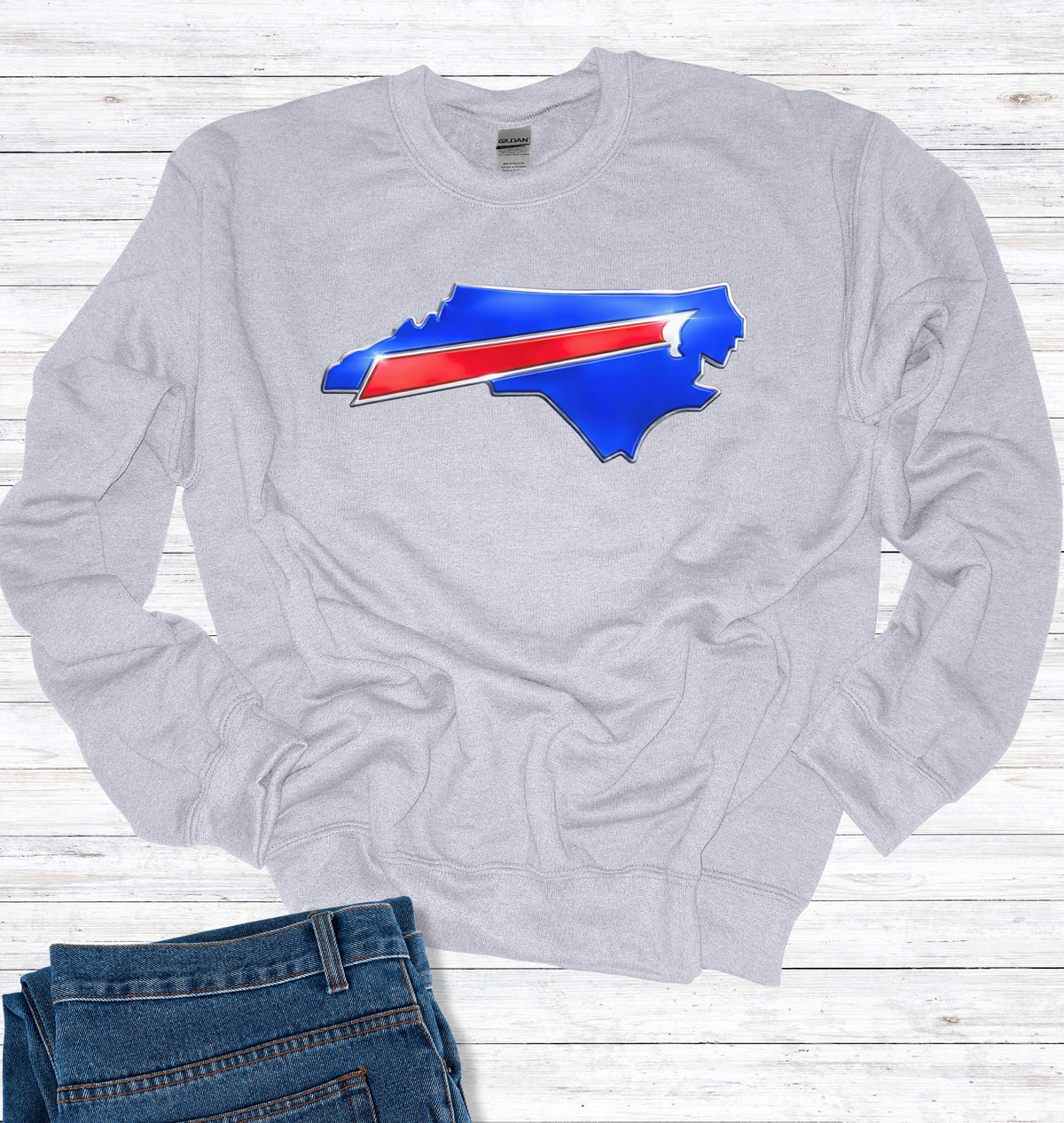 North Carolina Buffalo Fans Crew Neck Sweatshirt