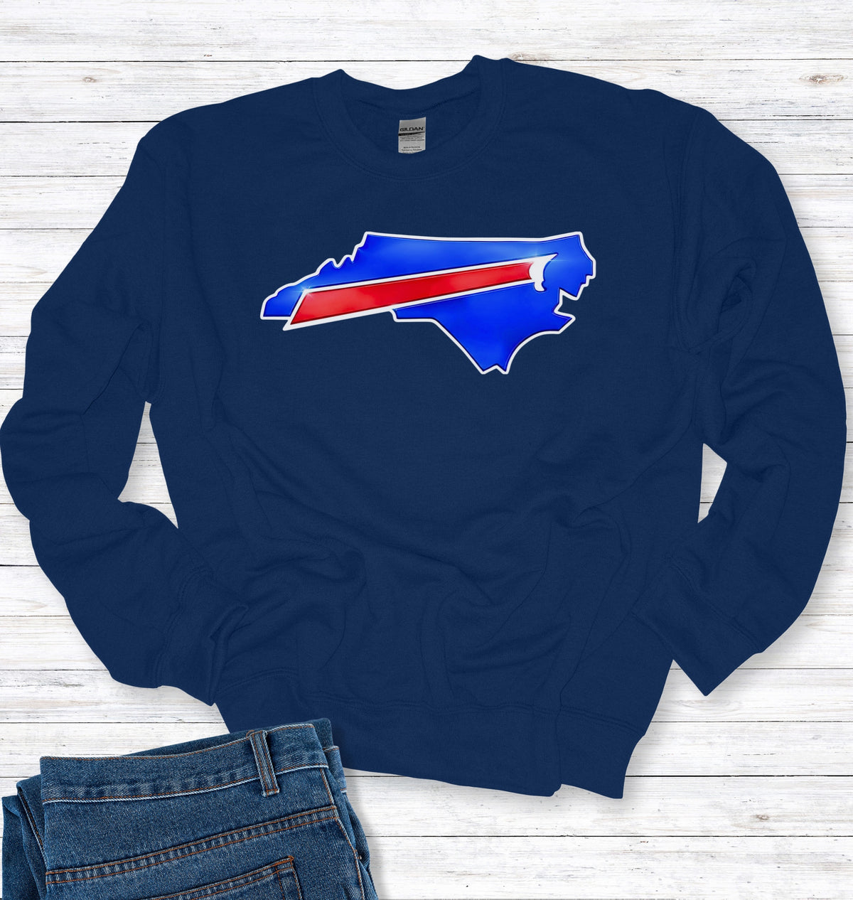 North Carolina Buffalo Fans Crew Neck Sweatshirt