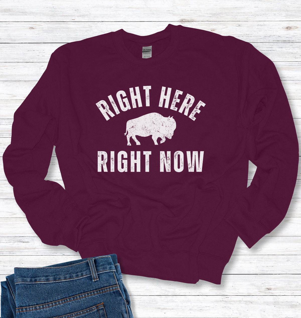 Right Here Right Now Crew Neck